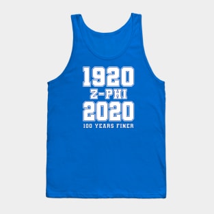 1920 - 2020 100 Years Finer Zeta White Gear Tank Top